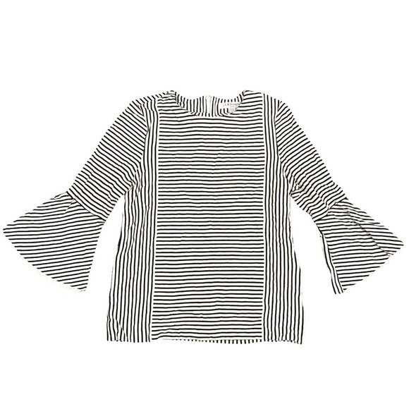 L.K.Bennett TJ Leonie striped top with bell sleeves - Picture 2 of 5